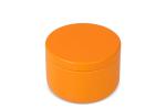 Candle in round recycled tin 