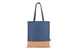 Carrier bag R-PET &amp; cork 35 x 40cm Dark blue