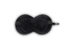 Travel eyemask pillow with zippered case Black
