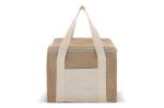 Cooler bag jute square 22x18x18cm Ecru