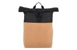 Rolltop-Rucksack Kork & R-PET 18L Schwarz