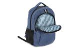 Rucksack Harper aus recyceltem Baumwoll-Canvas Dunkelblau