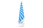 R-PET quick dry beach towel 100x180cm with pouch (200g/m²) sublimation Aztec blue