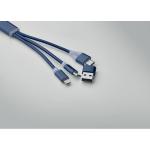BLUE 4in1 Ladekabel Typ C Marineblau
