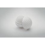 Lip balm in golf ball shape White