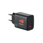 EXTEN EU 2-pole wall adapter/charger Black