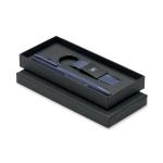 ESCRI SET Ball pen & PU Keyring set Aztec blue