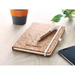 SUBER SET A5 cork notebook with pen Fawn