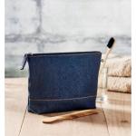 STYLE POUCH Recycled denim cosmetic pouch Aztec blue