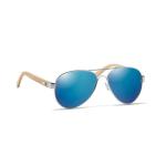 HONIARA Bamboo sunglasses in pouch Aztec blue