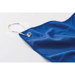 TOWGO RPET golf towel with hook clip Aztec blue