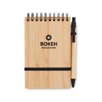 SONORABAM A6 bamboo notepad with pen Black