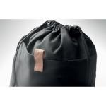 PANDA BAG Recycled cotton drawstring bag Black