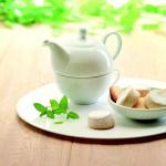 TEA TIME Teapot and cup set 400 ml White