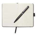 NOTALUX A6 notebook with pen 72 lined Black