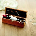 TARDOR Wine set in bamboo box Timber