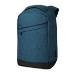 BERLIN 2 tone backpack incl USB plug Aztec blue