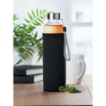 UTAH TEA Single wall glass bottle 500ml Black