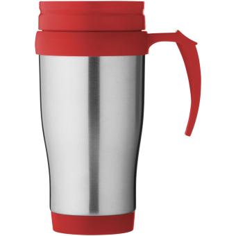 Sanibel 400 ml insulated mug Silver/red