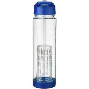 Tutti-frutti 740 ml Tritan™ infuser sport bottle Transparent blue