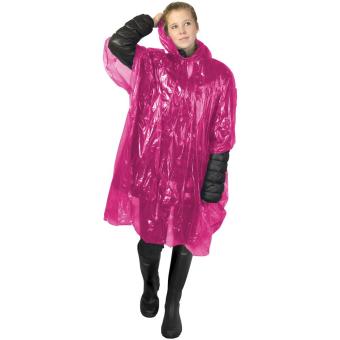 Ziva Einweg Regenponcho mit Hülle Rosa