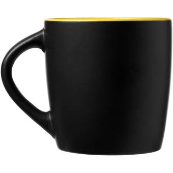 Riviera 340 ml ceramic mug Black/yellow
