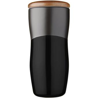 Reno 370 ml double-walled ceramic tumbler Black