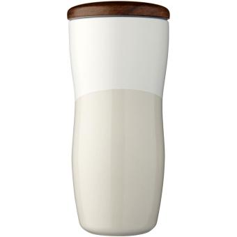 Reno 370 ml double-walled ceramic tumbler White
