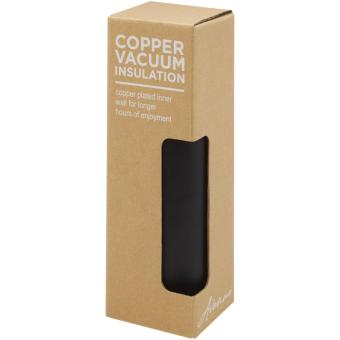 Ljungan 500 ml Kupfer-Vakuum Isolierflasche mit PU Kunststoffband und Deckel Schwarz