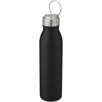 Harper 700 ml stainless steel water bottle with metal loop Black