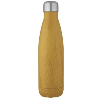 Cove 500 ml vacuum insulated stainless steel bottle with wood print Nature