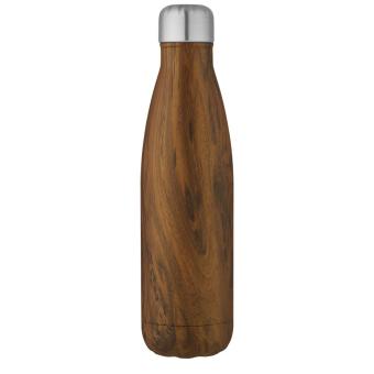Cove 500 ml vacuum insulated stainless steel bottle with wood print Timber