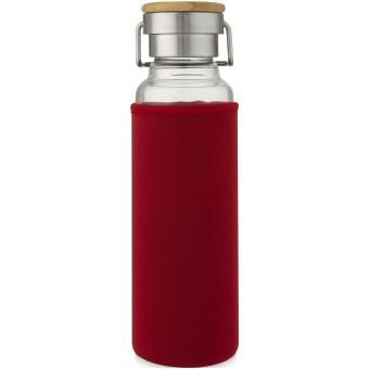 Thor 660 ml glass bottle with neoprene sleeve Red