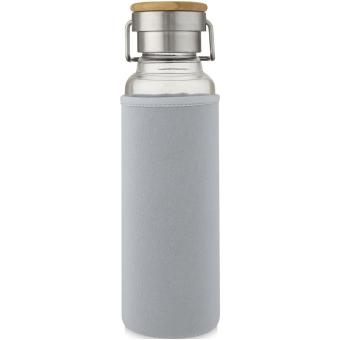 Thor 660 ml Glasflasche mit Neoprenhülle Grau
