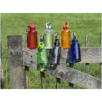 Oregon 400 ml RCS-zertifizierte Trinkflasche aus recyceltem Kunststoff mit Karabiner Blau