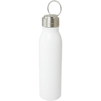 Harper 700 ml RCS certified stainless steel water bottle with metal loop White