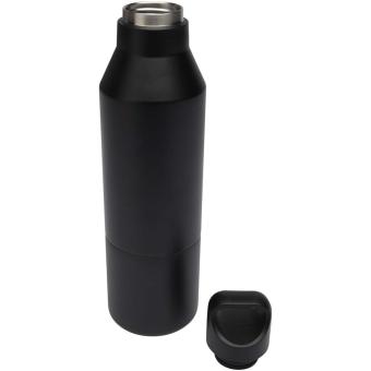 Odessy 600 ml Isolierflasche und 300 ml Becher aus RCS recyceltem Edelstahl Schwarz