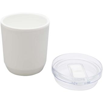 Hudson 180 ml doppelwandiger Becher aus recyceltem Kunststoff Weiß