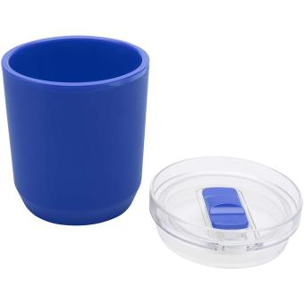 Hudson 180 ml doppelwandiger Becher aus recyceltem Kunststoff Blau