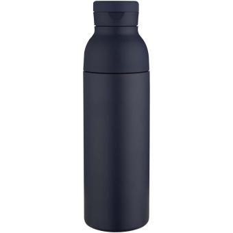 Illuminate 650 ml RCS recycled double wall stainless steel water bottle with 3-piece lid set Navy