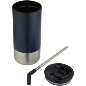 Grayson 480 ml RCS recycled insulated tumbler with straw Navy