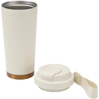Hampton 480 ml RCS recycled stainless steel double wall vacuum insulated tumbler Cream