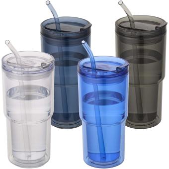 Archer 480 ml double wall plastic tumbler Ocean