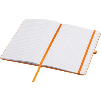 Teak A5 Hardcover Notizbuch, liniert, aus recyceltem Material Orange