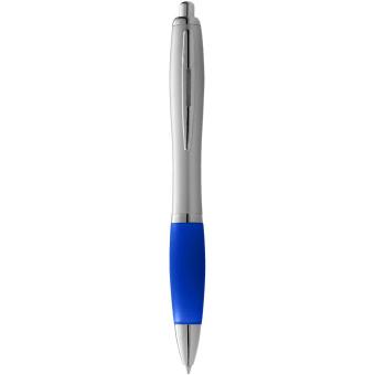 Nash ballpoint pen with silver barrel and coloured grip Silver navy