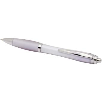 Nash RCS recycled plastic ballpoint pen with coloured barrel and grip (blue ink) Lilac