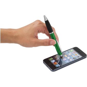 Nash coloured stylus ballpoint pen with black grip, green Green, black