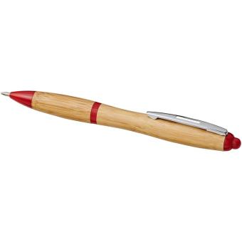 Nash bamboo ballpoint pen, nature Nature,red