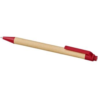 Berk Kugelschreiber aus recyceltem Karton und Mais Rot
