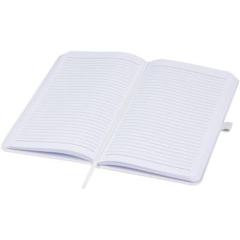 Fabianna crush paper hard cover notebook White
